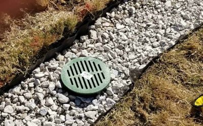 French drain system installation