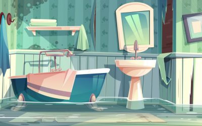 how to fix a flooded bathroom